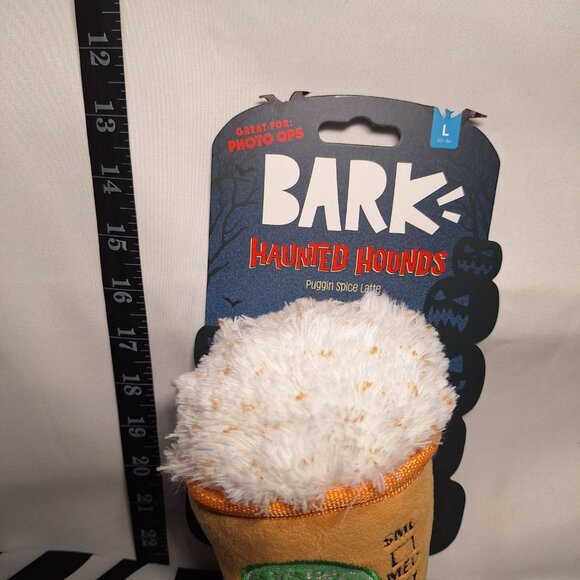NWT Bark Puggin' Spice Latte Dog Toy L - Picture 2 of 3